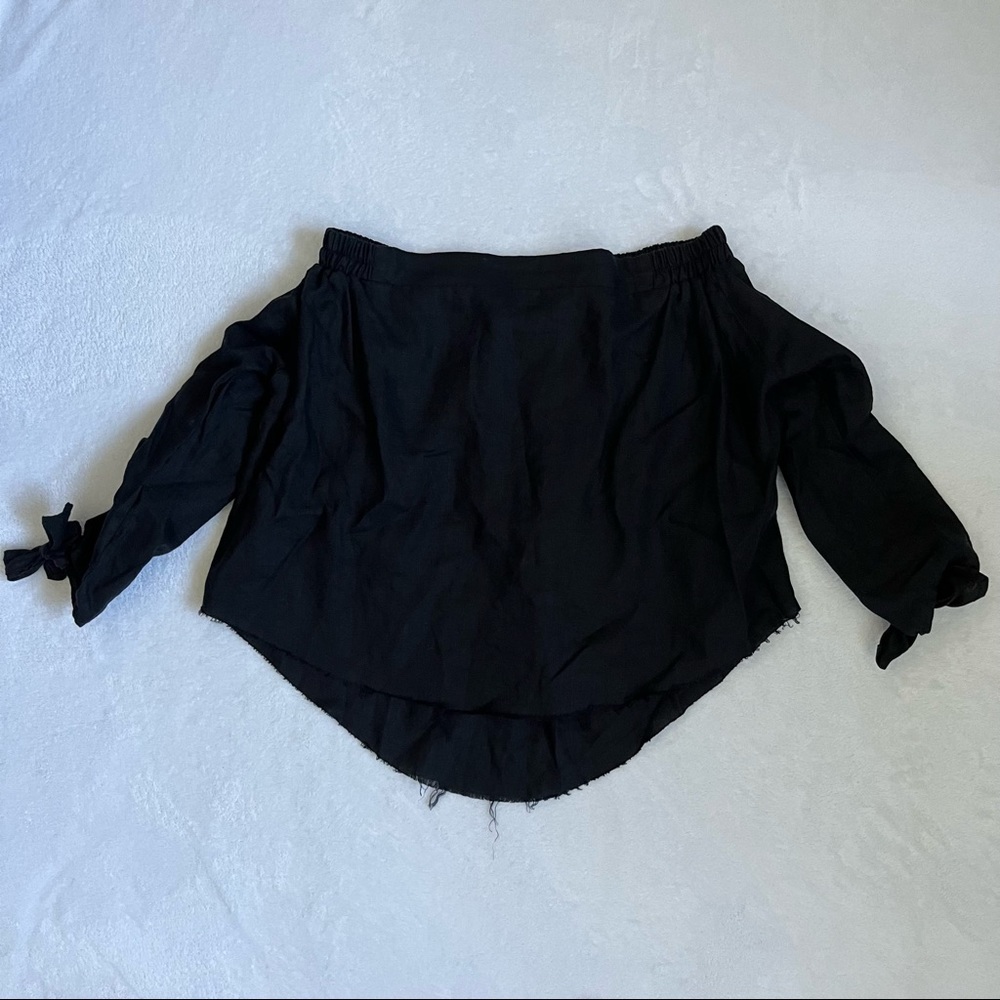 Faithfull the Brand Black Linen Top